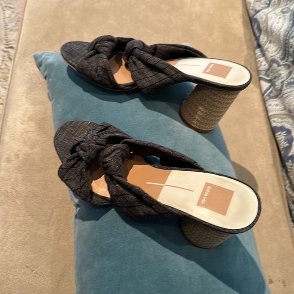 Dolce vita 10M sandal grey knotted fabric round corded rope heels - Picture 5 of 9